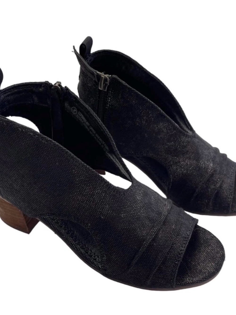 Very G Black Open-Toe Slingback Heels Brand New in Box